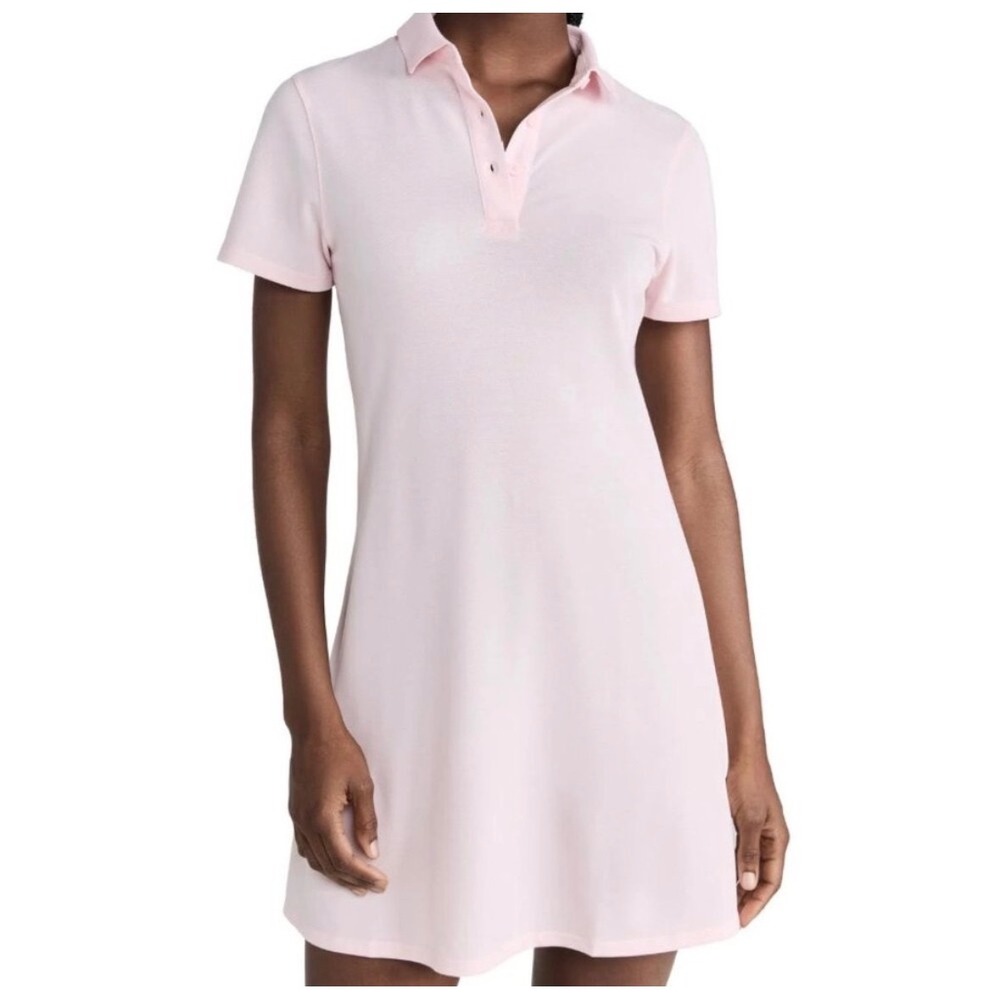 Outdoor Voices Birdie Dress Pink Athletic Polo Tennis Golf Mini Dress Small